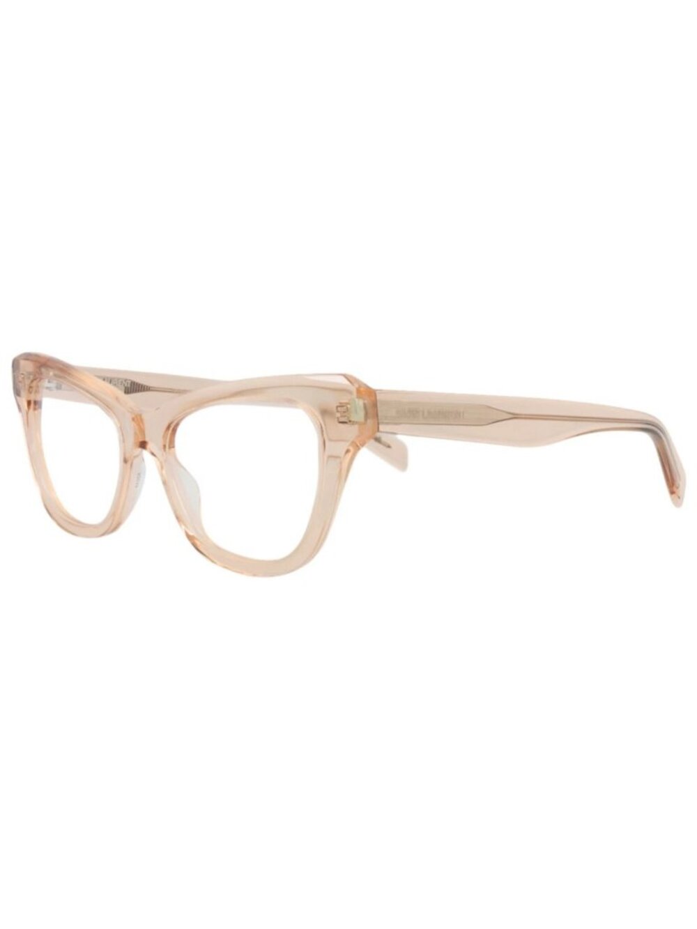 New Saint Laurent Women's Eyeglasses Cat Eye Acetate Frame Nude Nude Transparent